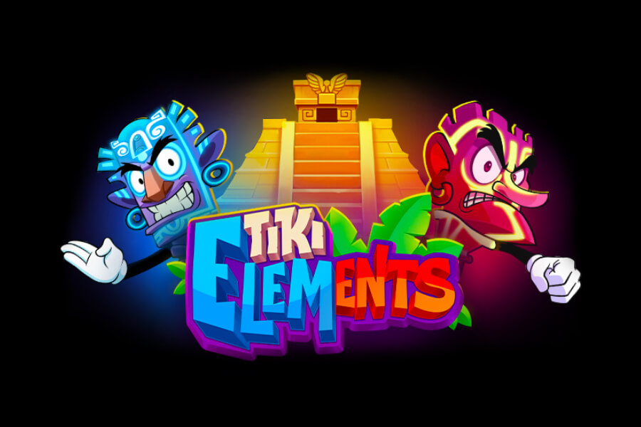 Elementos Tiki — juego tropical con personajes tiki
